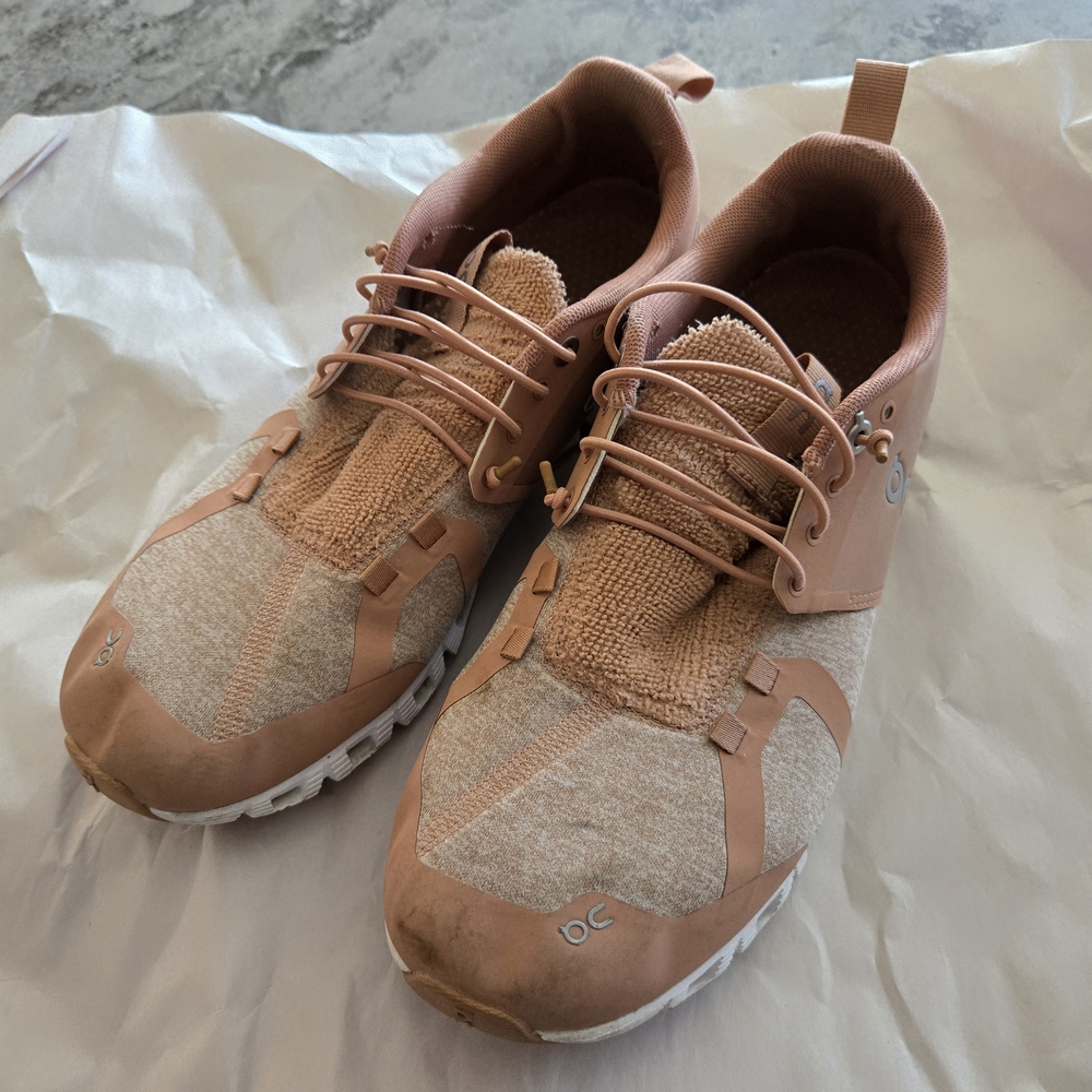 ON Running Pink and Tan Sneakers